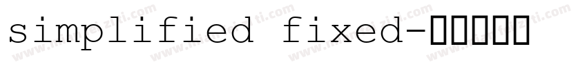 simplified fixed字体转换
